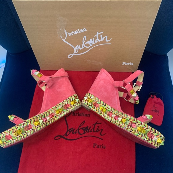 Christian Louboutin Shoes - Christian Louboutin pink wedges 🔥